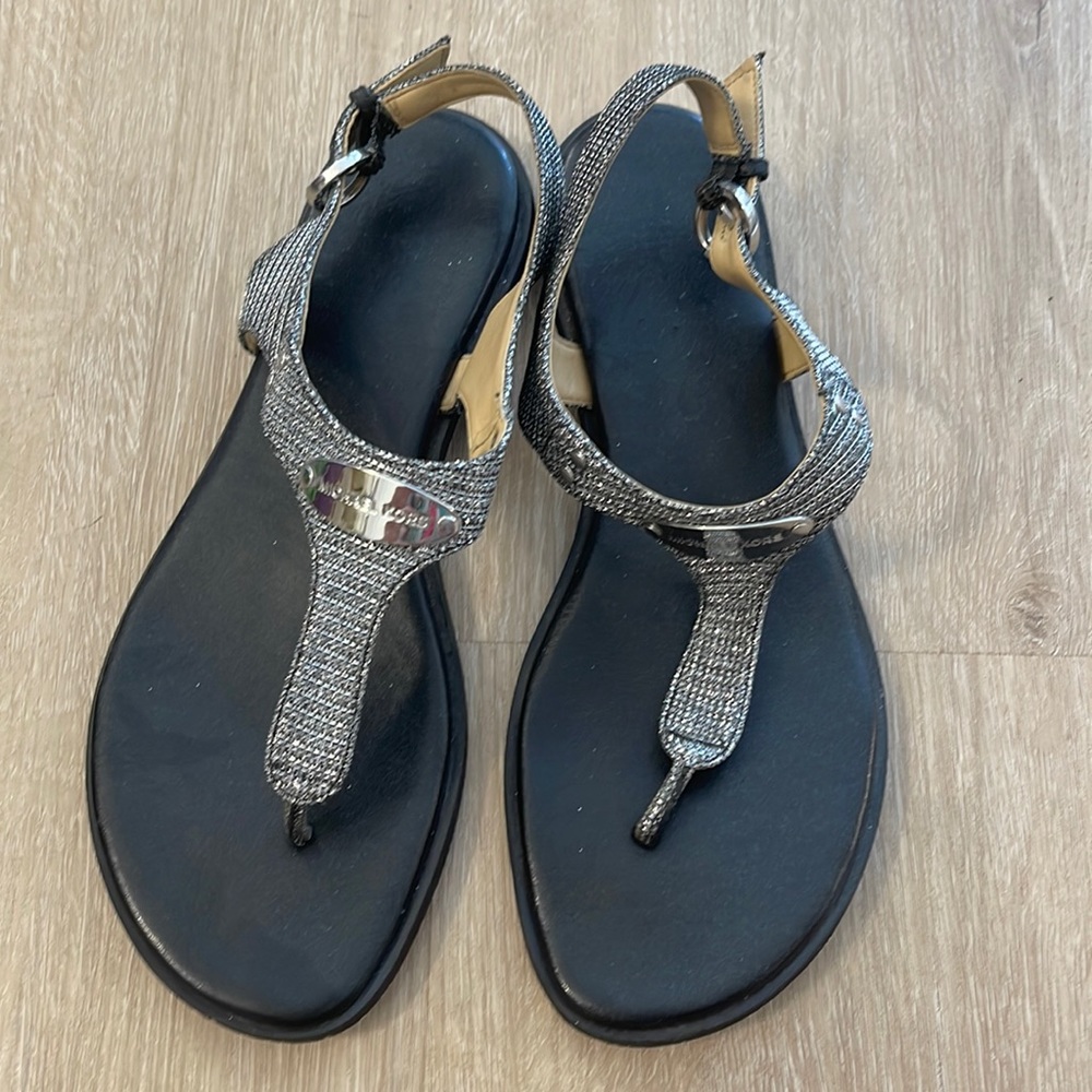 Michael Kors Black/Silver Sandals